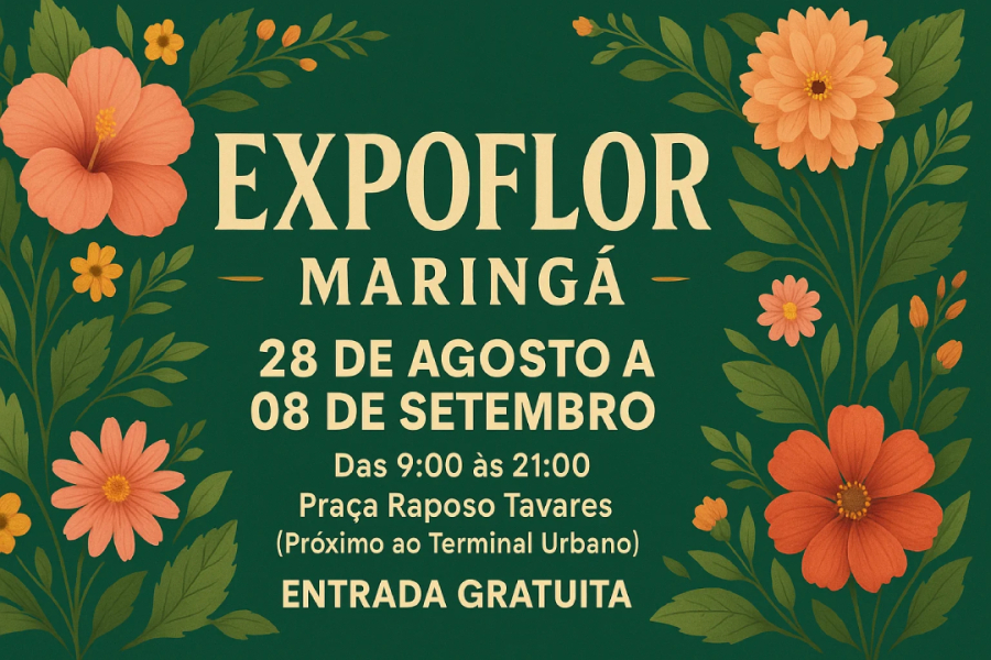 27ª Expoflor de Maringá, em setembro.