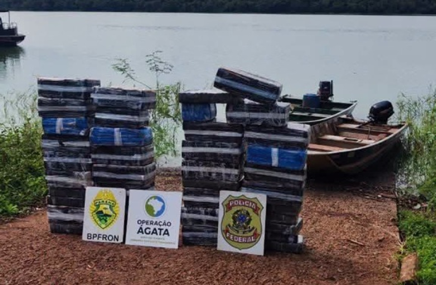 Operação intercepta carga milionária de maconha.