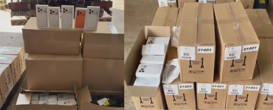 PF apreende cerca de 2 mil celulares em caminhão