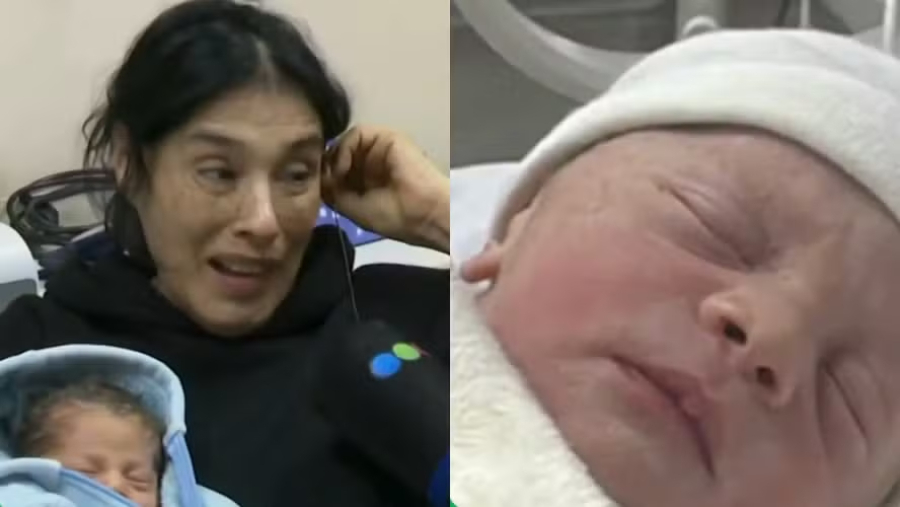 Mulher dá à luz pela primeira vez aos 62 anos.