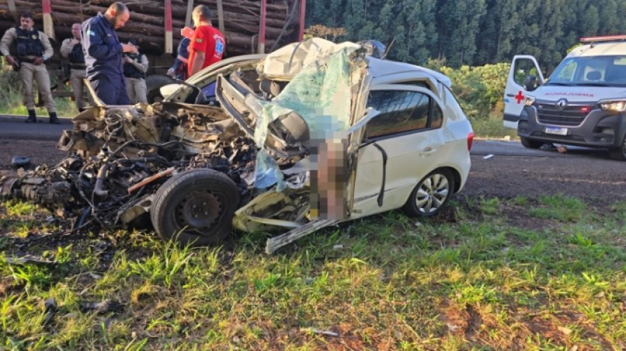 Colisão deixa casal morto entre Faxinal e Mauá da Serra
