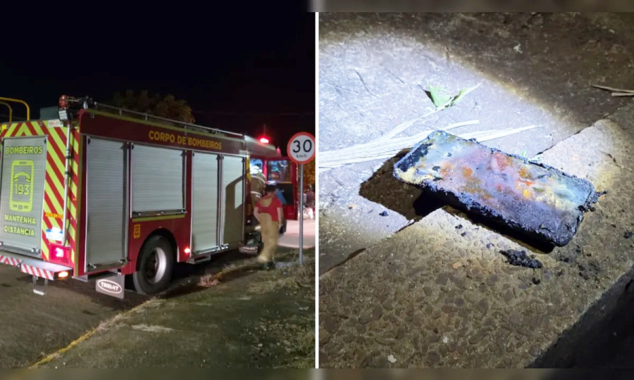 Celular pega fogo e vizinho salva morador em Apucarana