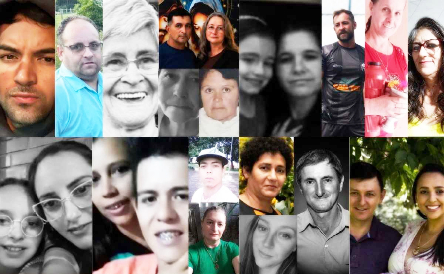 Identificadas as 23 vítimas da colisão entre micro-ônibus da saúde e caminhão