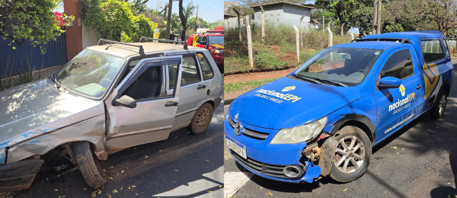 Motorista invade pista e provoca colisão, em Maringá