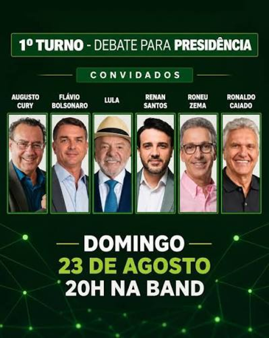 Debate coloca seis candidatos frente a frente.