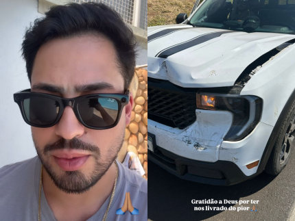 Matheus Vargas sofre acidente de carro