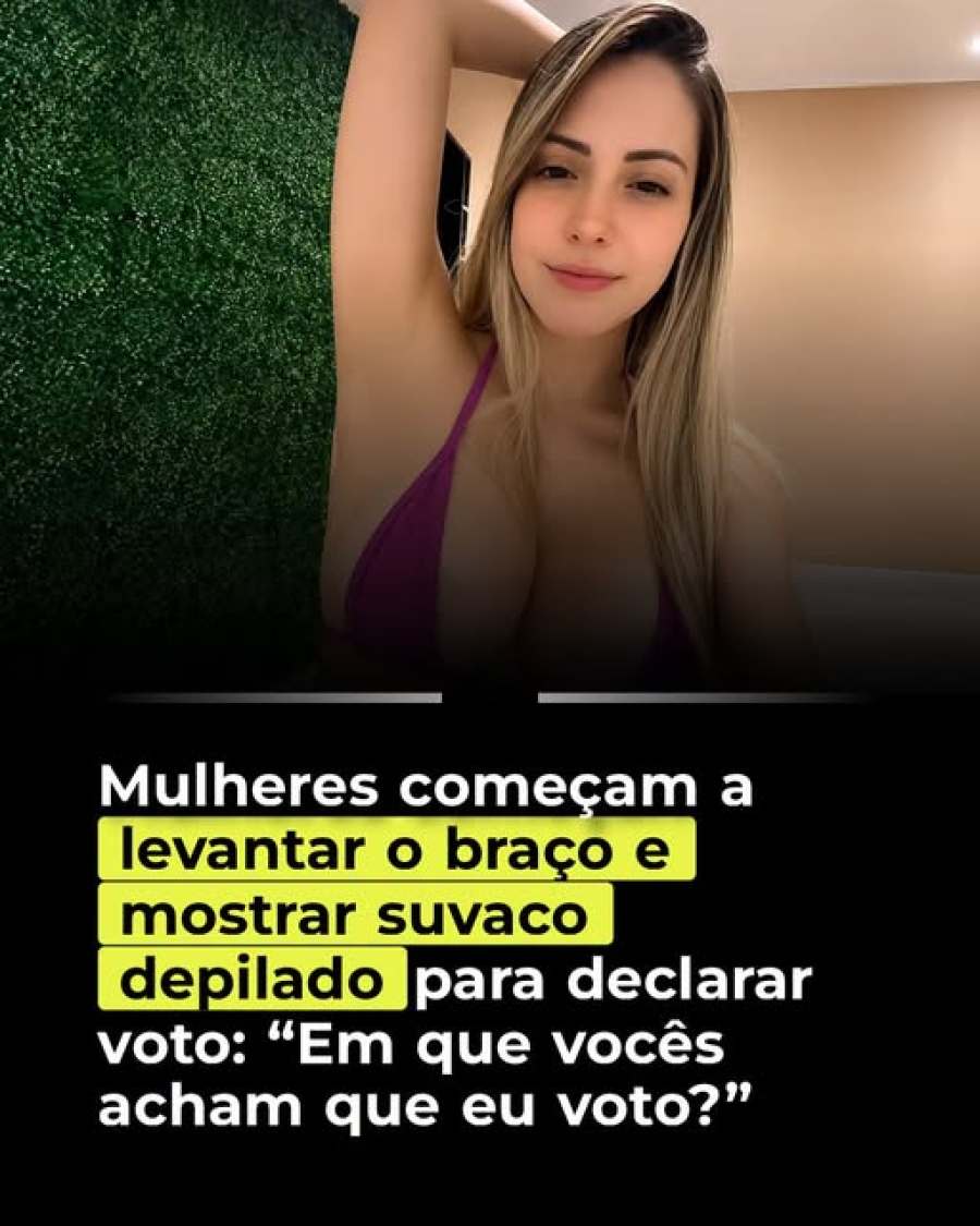 Axila depilada vira “sinal de direita” .