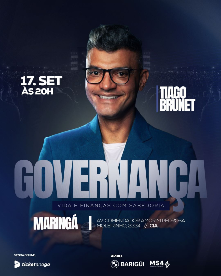 Tiago Brunet faz palestra em Maringá.
