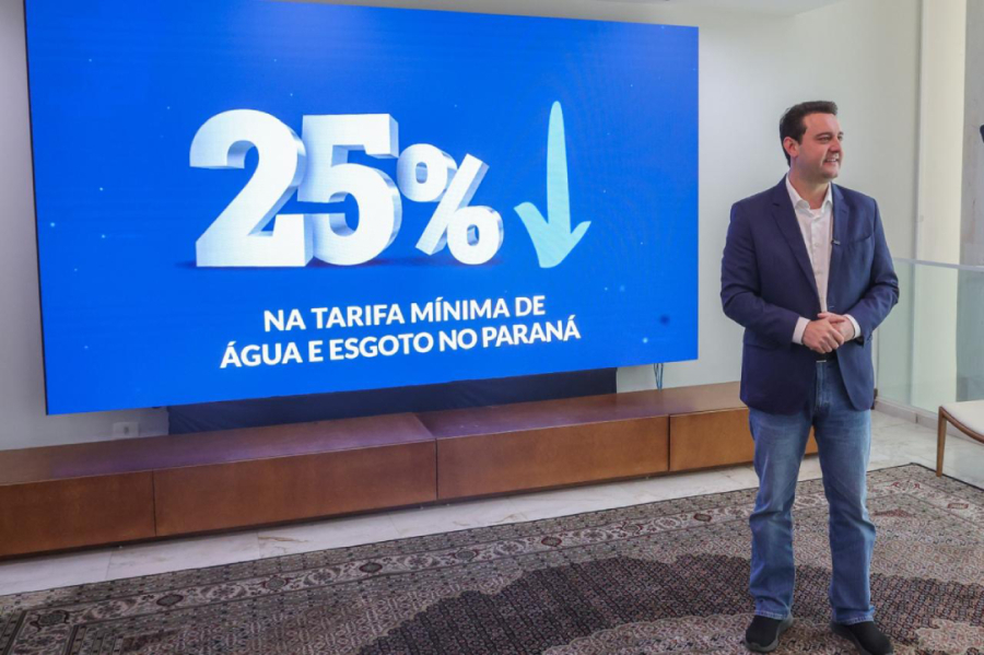 Conta da Sanepar terá desconto de 25%.
