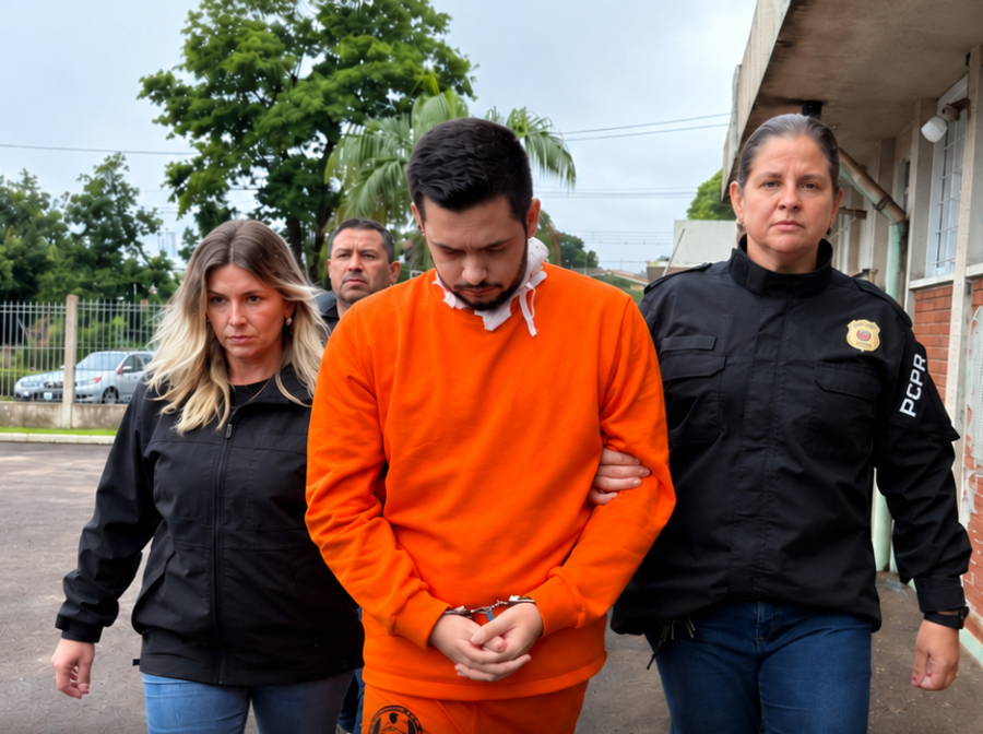 Preso pela morte da esposa fica em silêncio.