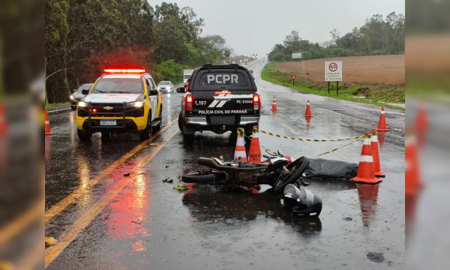 Acidente mata motociclista e deixa garupa gravemente ferida em Arapongas