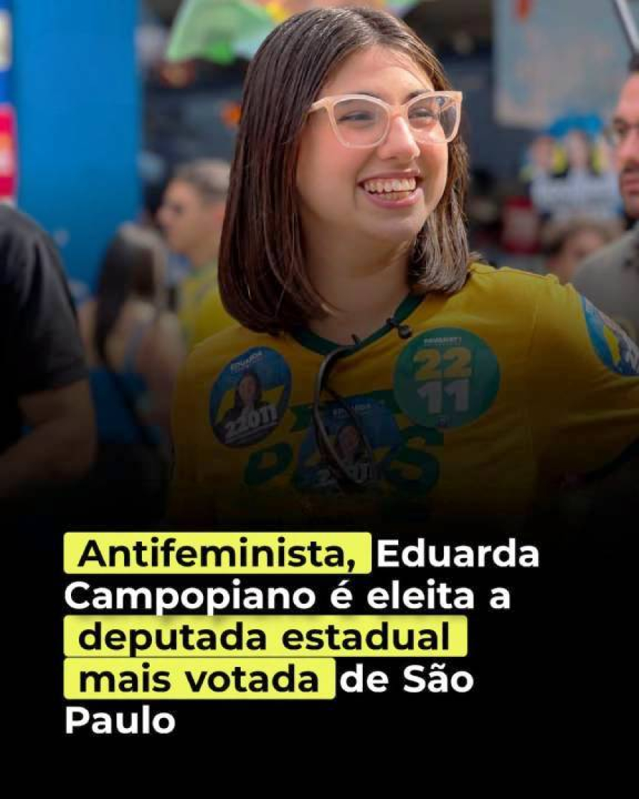 Eduarda Campopiano, a deputada mais votada de São Paulo