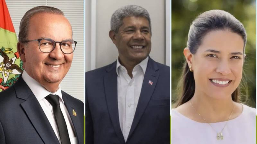 Os governadores eleitos em 1º turno.