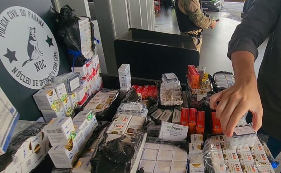 Polícia apreende medicamentos para emagrecimento em Londrina.