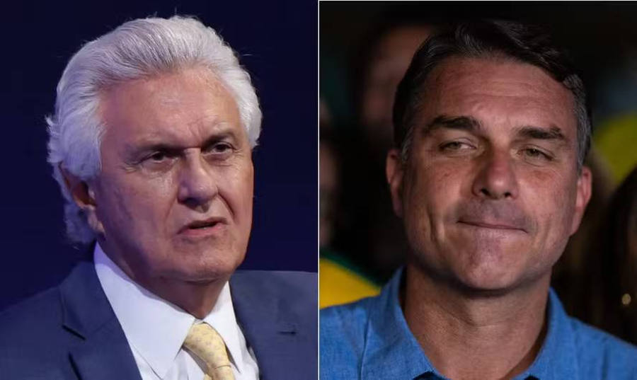 Caiado oficializa apoio a Flávio Bolsonaro no segundo turno