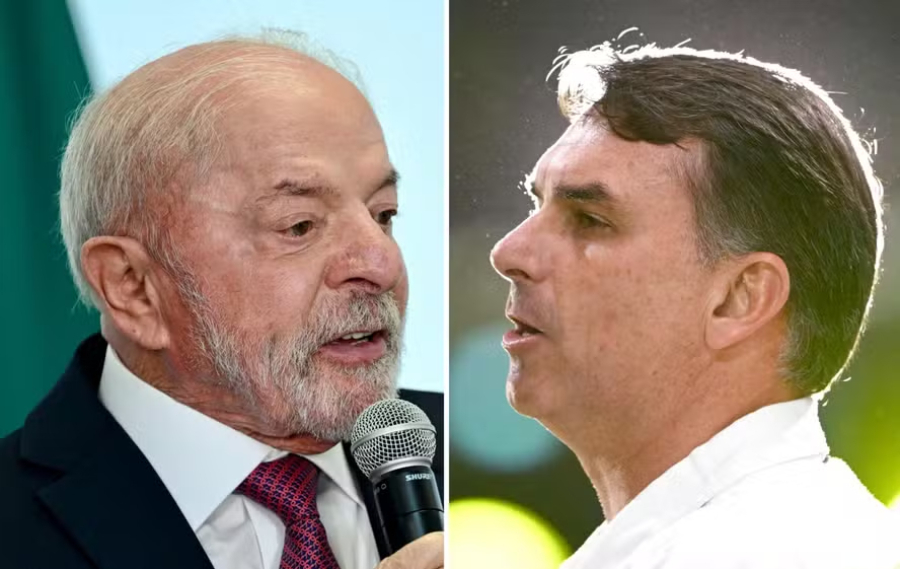 Lula e Flávio Bolsonaro trocam críticas sobre benefícios sociais e direitos trabalhistas
