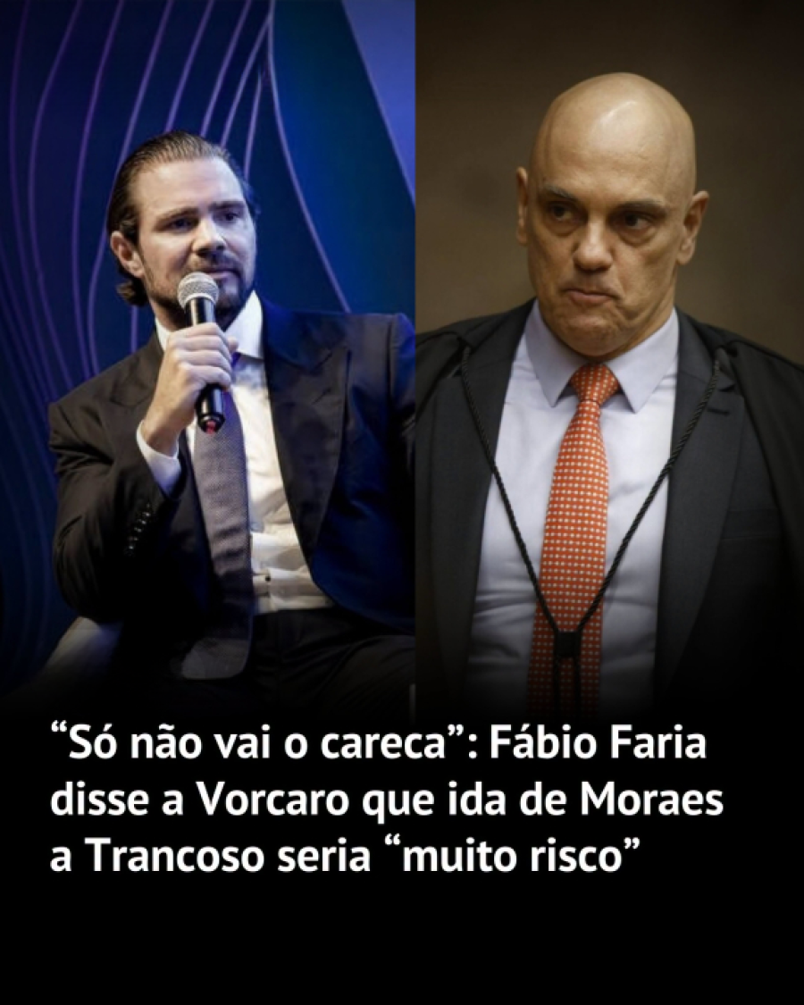 Áudio cita Moraes em viagem com Vorcaro e amigos.