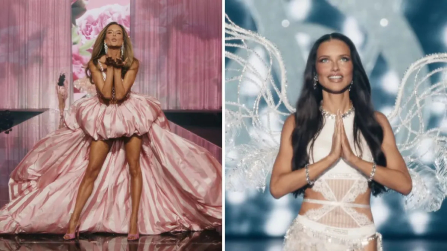Brasileiras dominam desfile do Victoria's Secret Fashion.