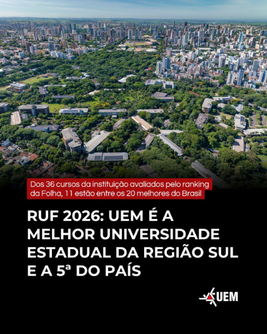 UEM é eleita a melhor universidade pelo quarto ano seguido.