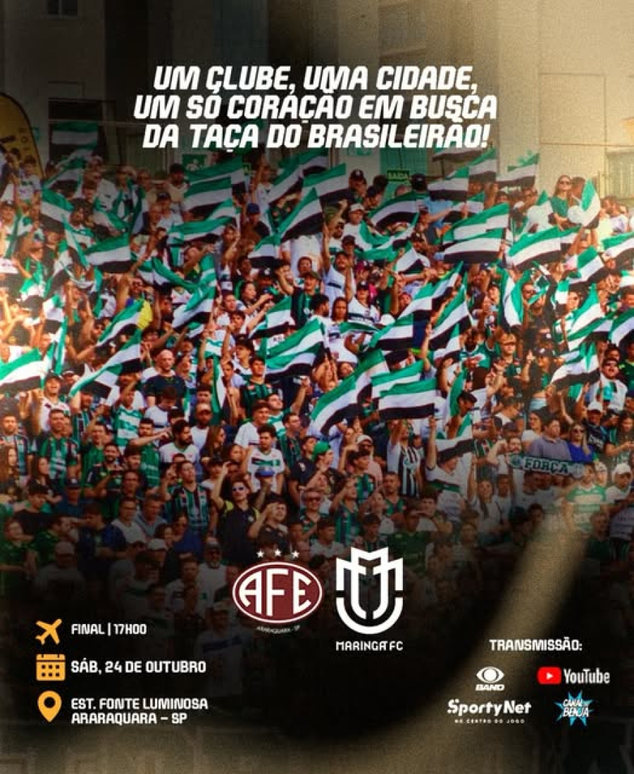 Maringá FC joga hoje pelo maior título de sua história
