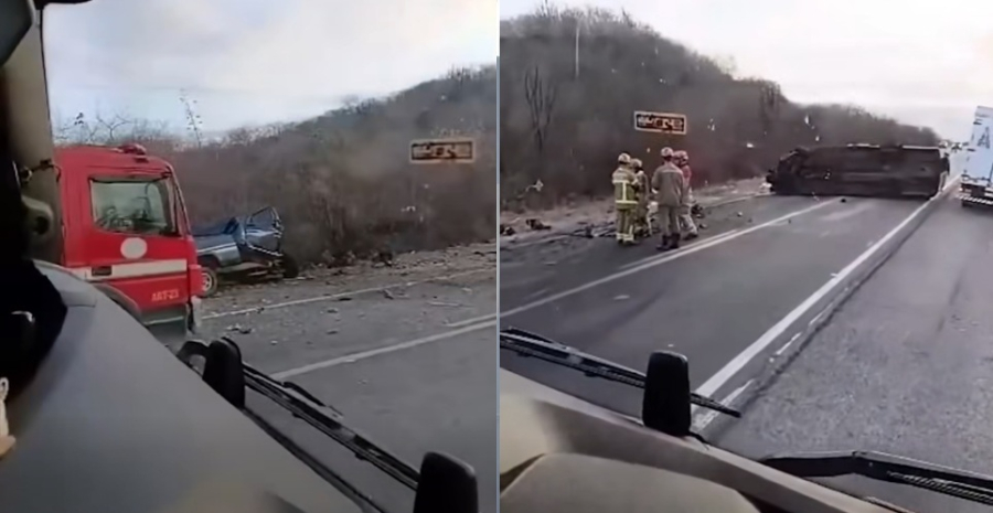 Colisão entre van e caminhonete mata 6 pessoas na BR-230