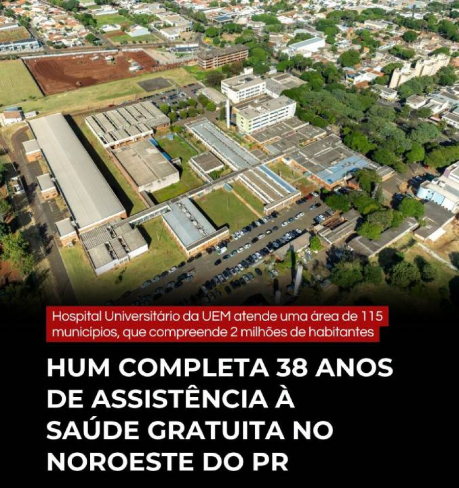 Hospital Universitário de Maringá completa 38 anos.
