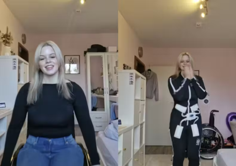 Jovem cadeirante volta a andar com traje muscular 