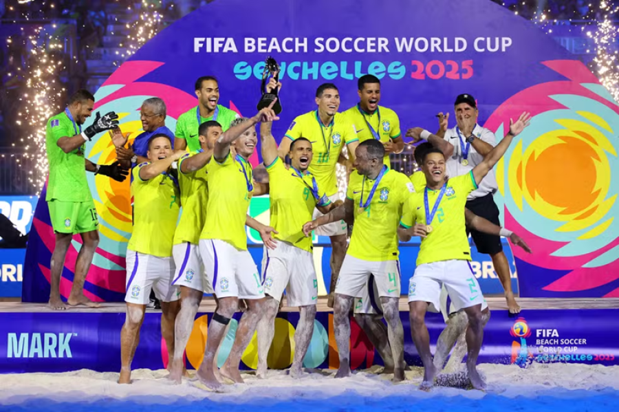 Brasil é heptacampeão de Futebol de areia. 
