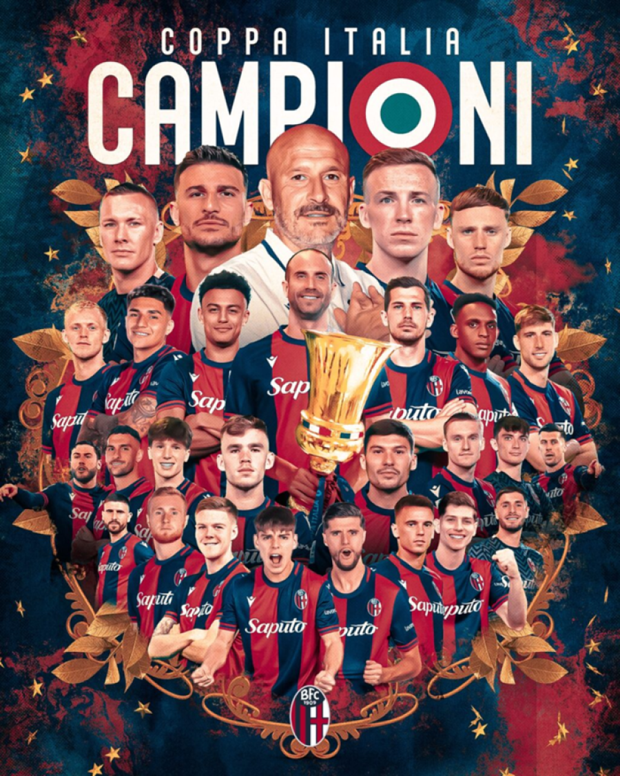 Bologna conquista a Copa da Itália após 51 anos