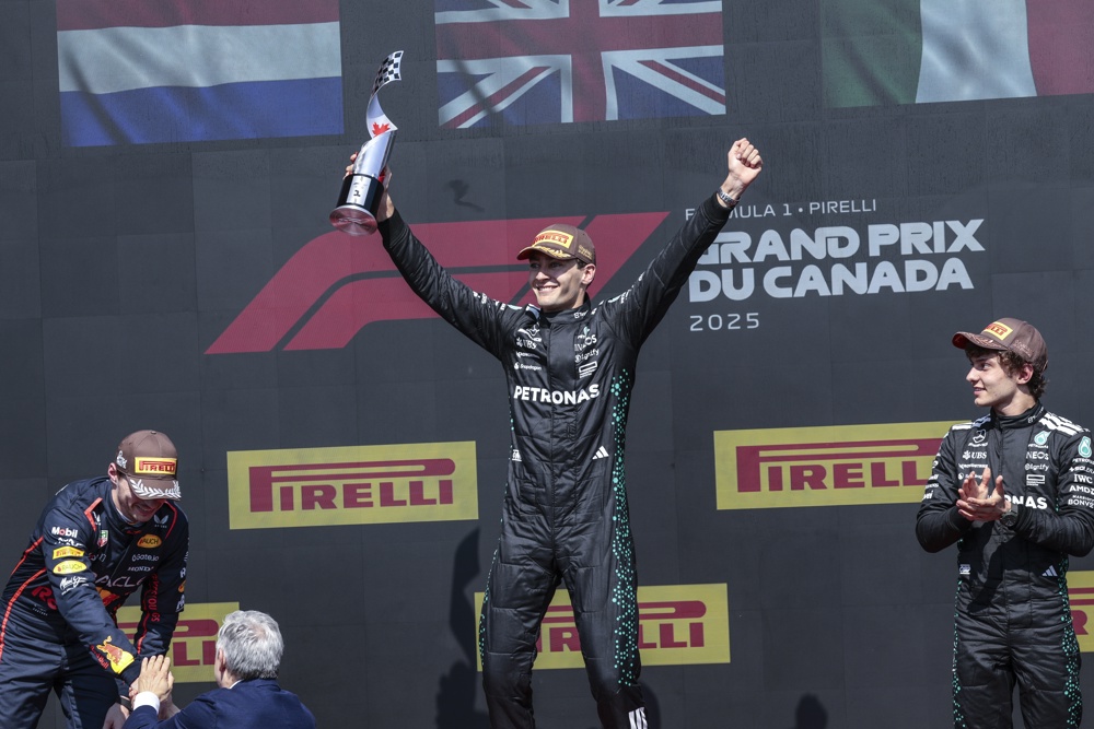 George Russell vence GP do Canadá e leva Mercedes ao topo do pódio pela primeira vez em 2025