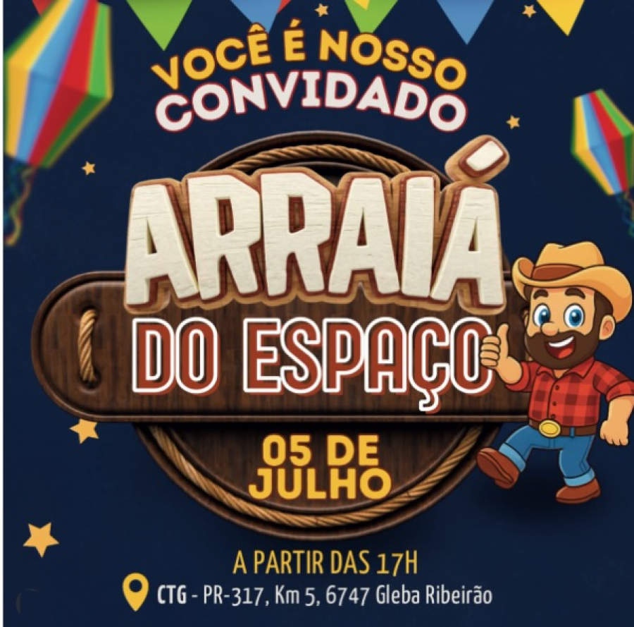 Arraiá do Espaço neste Sábado no CTG Rincão Verde