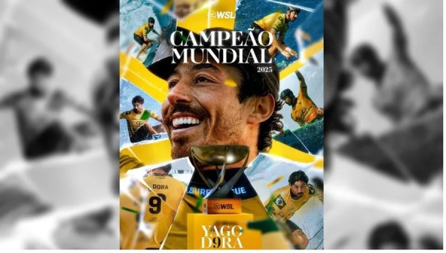 Yago Dora faz história e conquista o título da Liga Mundial de Surfe em 2025