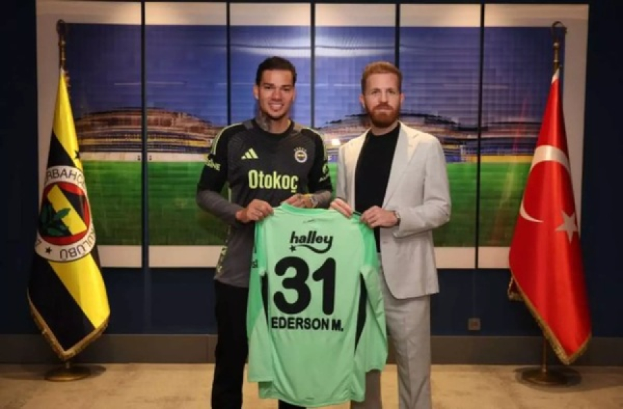 Ederson é apresentado no Fenerbahçe, na Turquia